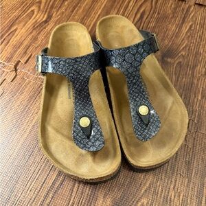 Birkenstock Gizeh Metallic Snake Skin | 37 R